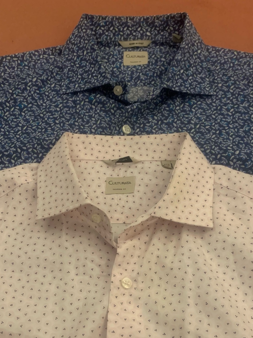 2 CULTURATA LS All Cotton Italian Made Shirts